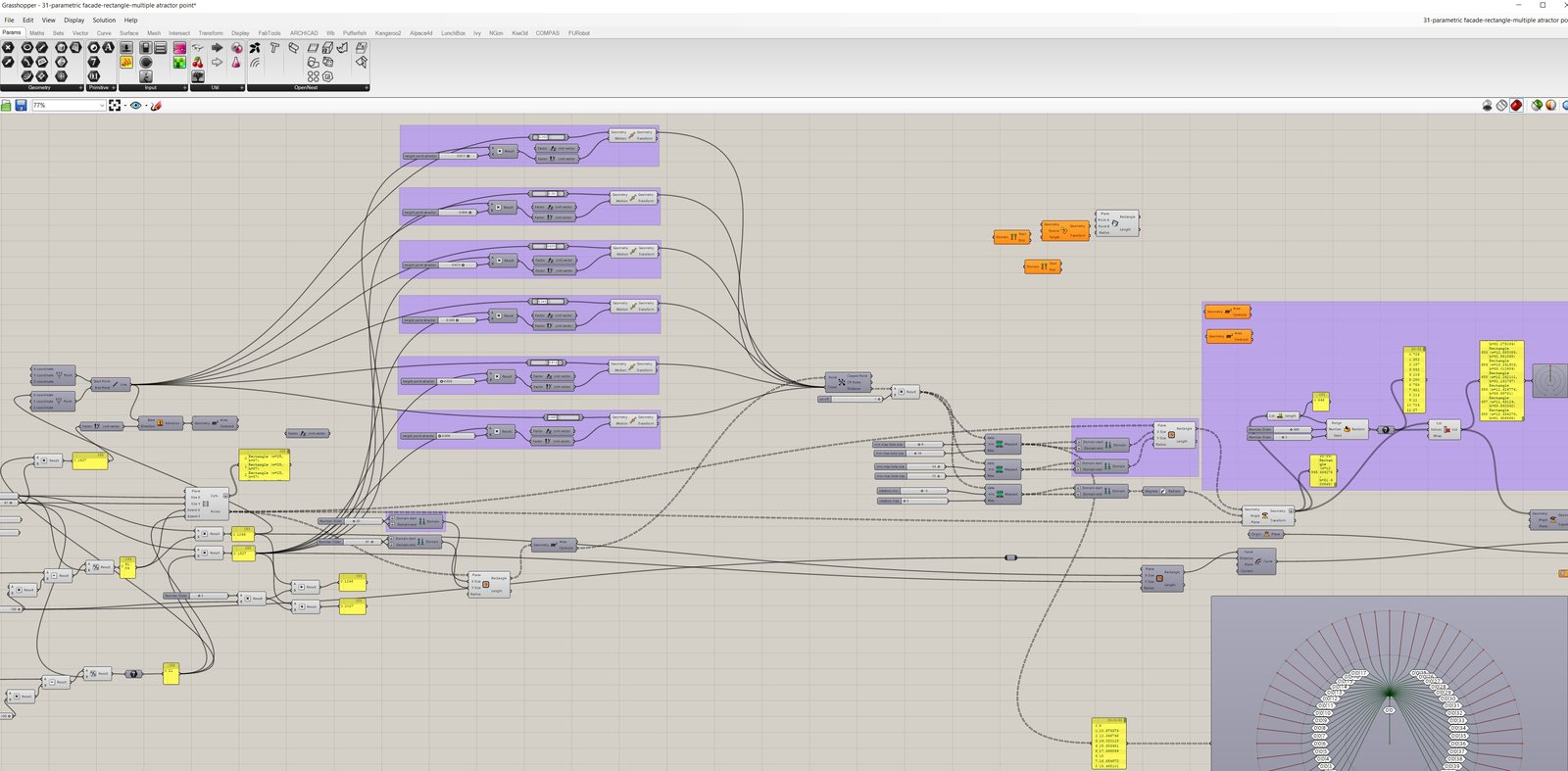 Buffelsdrift sheds — Grasshopper screen algorithm